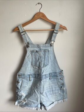 Old Navy Light Blue Denim Short Overalls